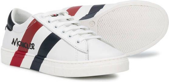 Moncler Enfant Sneakers met dubbele streep Wit