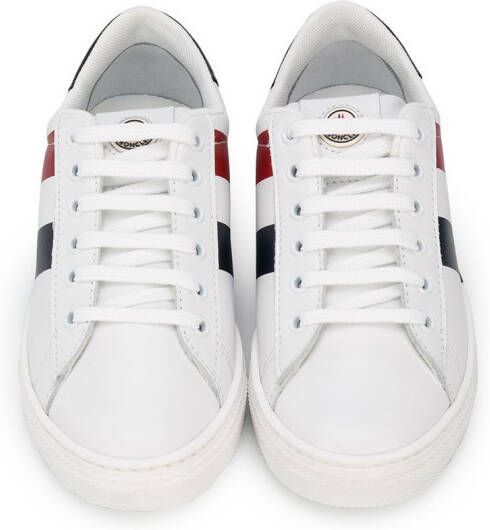 Moncler Enfant Sneakers met dubbele streep Wit
