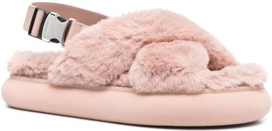 Moncler Lammy slippers Roze