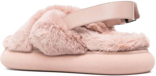Moncler Lammy slippers Roze