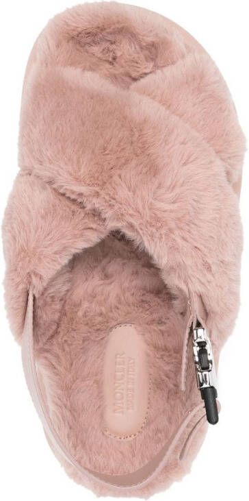 Moncler Lammy slippers Roze