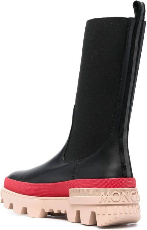 Moncler Leren laarzen Zwart