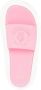Moncler Jeanne slippers met logo-reliëf Roze - Thumbnail 4