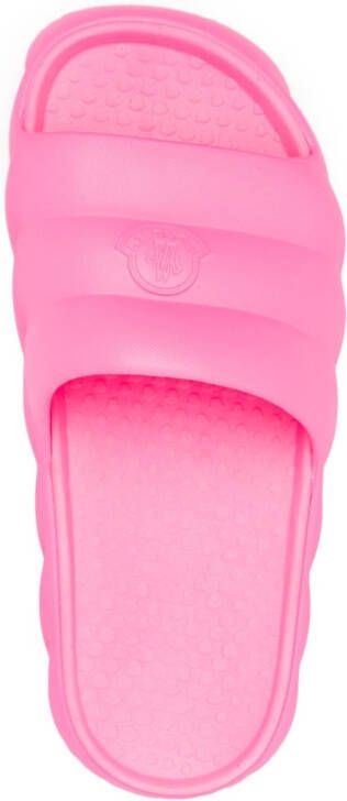 Moncler Lilo gewattteerde slippers Roze