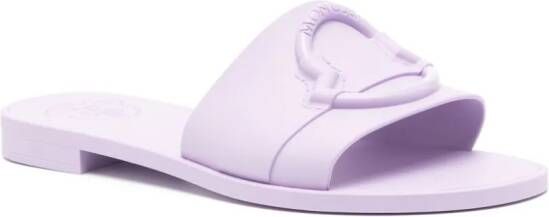 Moncler Mon slippers met logo-reliëf Paars