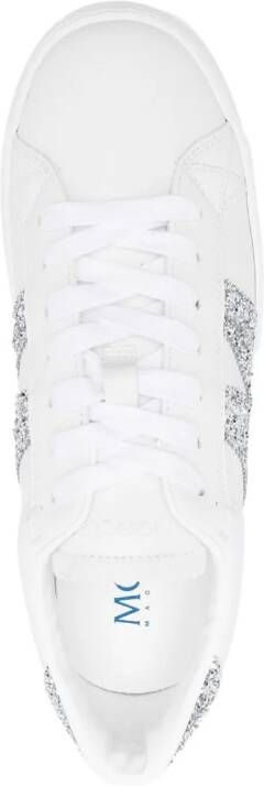 Moncler Monaco sneakers met glitter Wit