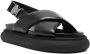 Moncler Sandalen met gekruist bandje Zwart - Thumbnail 2