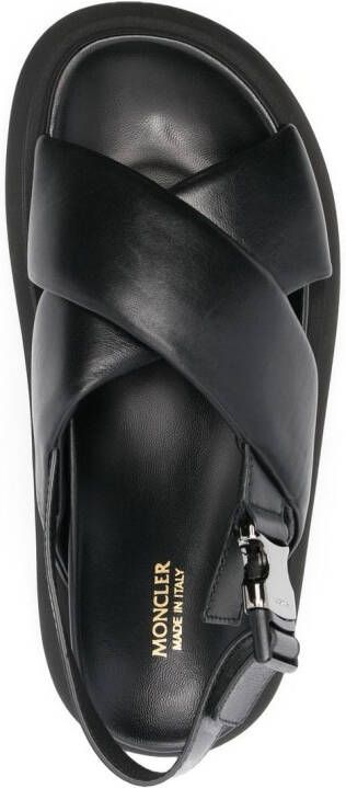 Moncler Sandalen met gekruist bandje Zwart