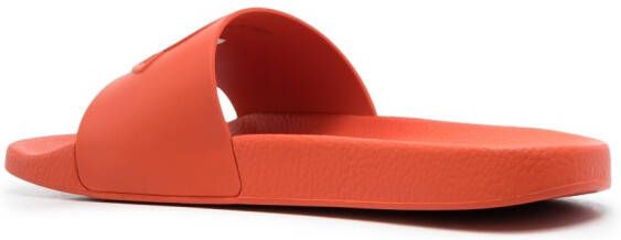 Moncler Slippers met logo-reliëf Oranje