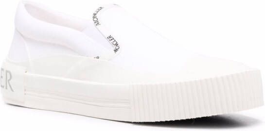 Moncler Sneakers met logo afwerking Wit