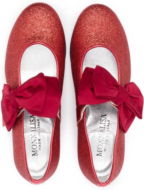 Monnalisa Ballerina's met strikdetail Rood