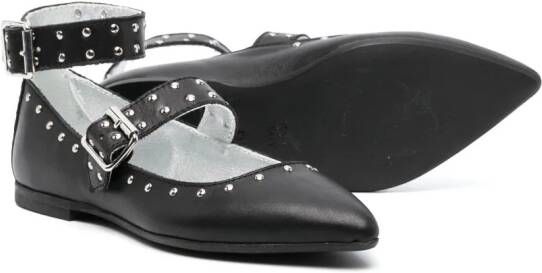 Monnalisa Ballerina's met studs Zwart