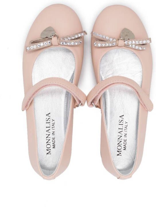 Monnalisa Ballerina's met strikdetail Roze