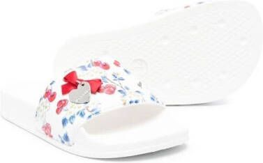 Monnalisa Slippers met kersenprint Wit