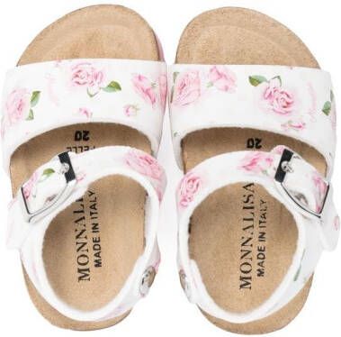 Monnalisa Sandalen met bloemenprint Wit