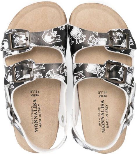 Monnalisa Sandalen met print Zwart