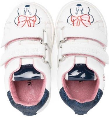 Monnalisa Minnie Mouse sneakers met klittenband Wit