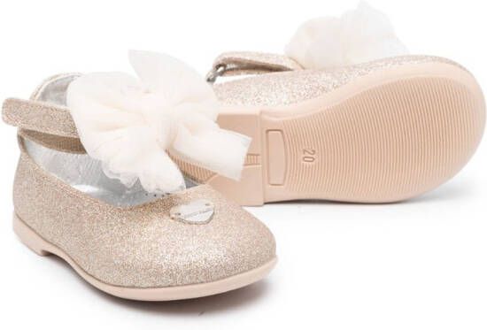 Monnalisa Ballerina's met glitters Goud