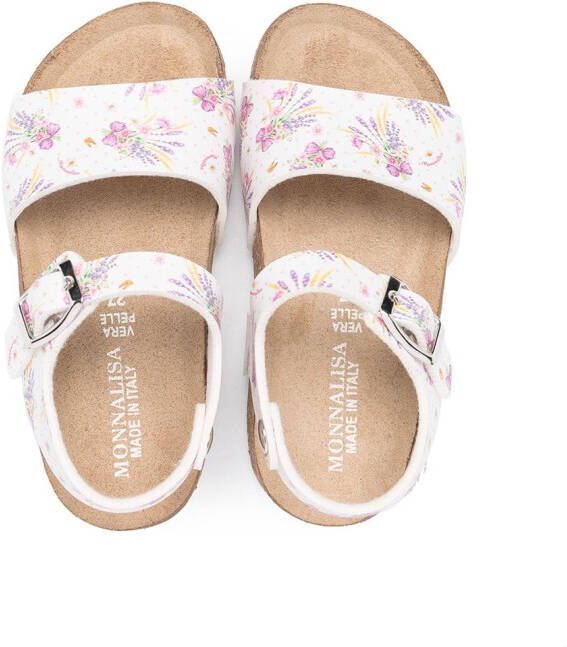 Monnalisa Sandalen met print Wit