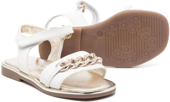 Monnalisa Sandalen met schakelketting Wit