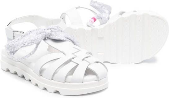 Monnalisa Sandalen met strikdetail Wit