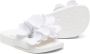 Monnalisa Slippers met logoplakkaat en open neus Wit - Thumbnail 2