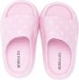 Monnalisa Slippers met logoprint en open neus Roze - Thumbnail 3