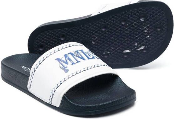 Monnalisa Slippers met logoprint Wit