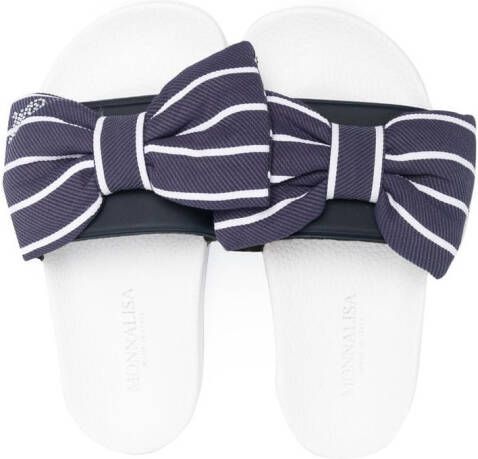 Monnalisa Slippers met strikdetail Blauw