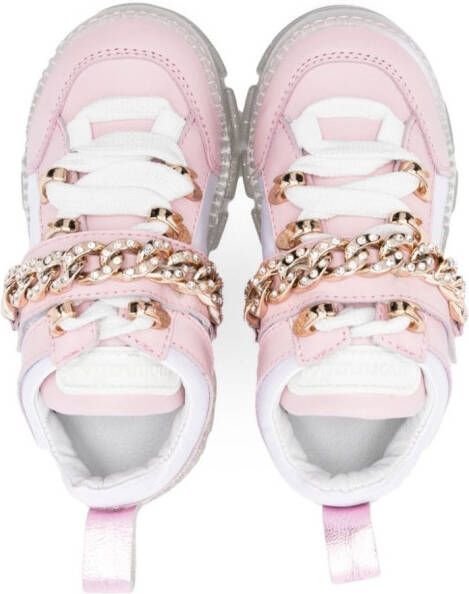 Monnalisa Sneakers met kettingdetail Roze