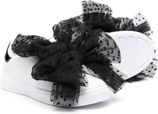 Monnalisa Sneakers met oversized strik Wit