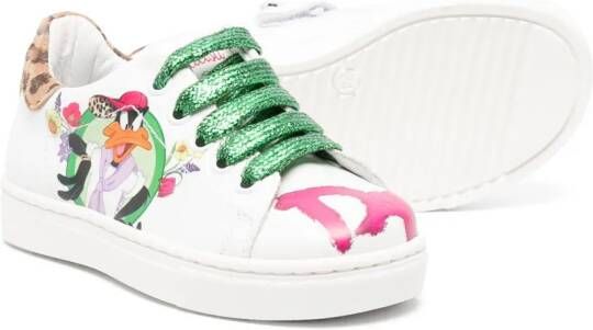 Monnalisa Sneakers met print Wit