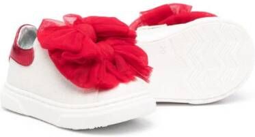 Monnalisa Sneakers met strikdetail Wit