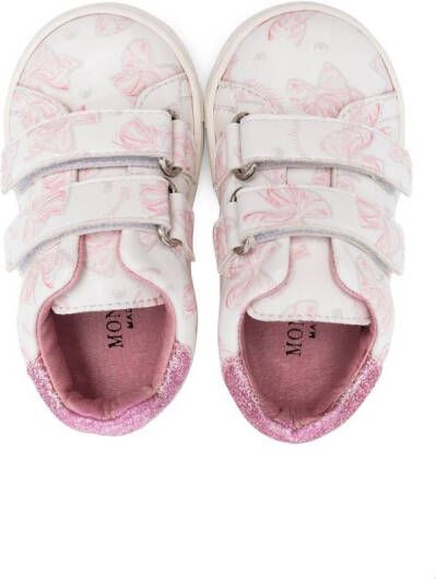 Monnalisa Sneakers met strikprint Wit