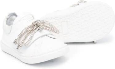 Monnalisa Sneakers verfraaid met kristallen Wit