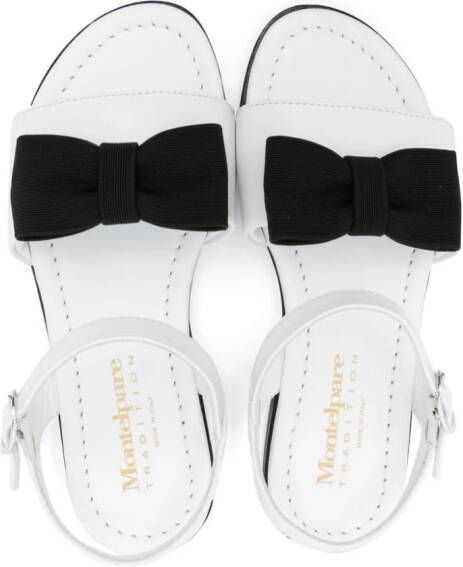 MONTELPARE TRADITION Sandalen met strikdetail Wit