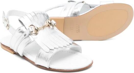 MONTELPARE TRADITION Sandalen met franje Zilver