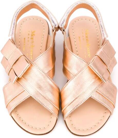 MONTELPARE TRADITION Sandalen met gekruiste bandjes Roze