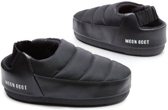 Moon Boot Gewatteerde slippers Zwart