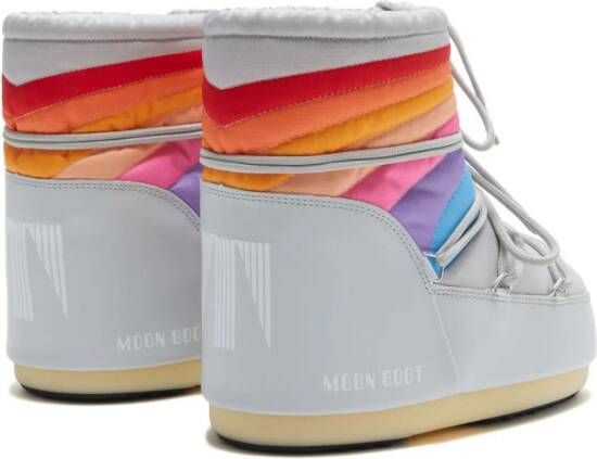 Moon Boot Icon laarzen met regenboogprint Grijs