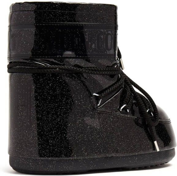 Moon Boot Icon Low laarzen met glitter Zwart