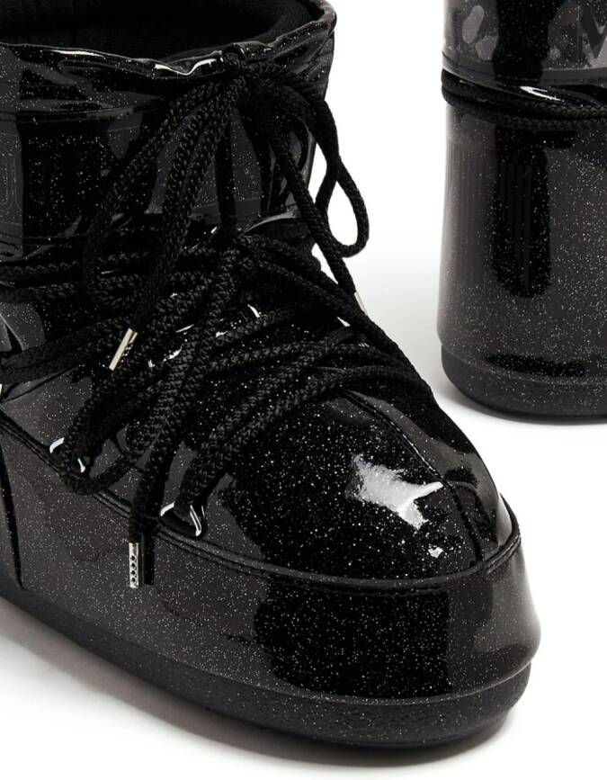 Moon Boot Icon Low laarzen met glitter Zwart