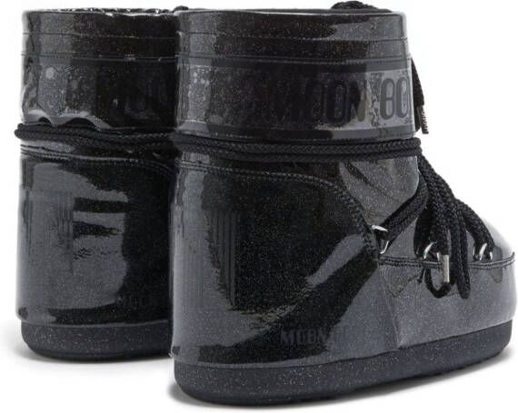 Moon Boot Icon Low laarzen met glitter Zwart