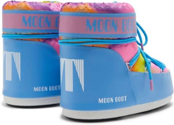 Moon Boot Icon Low laarzen met tie-dye Blauw