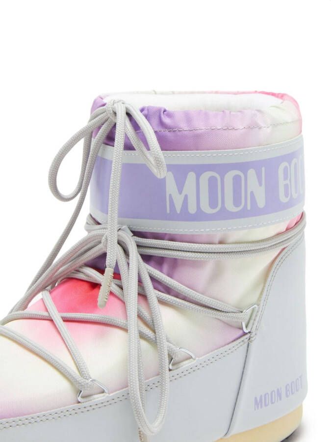 Moon Boot Icon Low laarzen met tie-dye Grijs