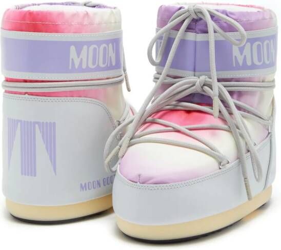 Moon Boot Icon Low laarzen met tie-dye Grijs