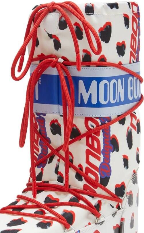 Moon Boot Icon Retrobiker Dalmatian laarzen Zwart
