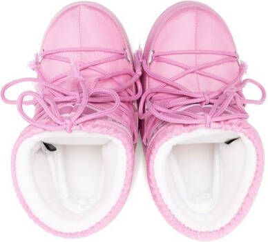 Moon Boot Kids Enkellaarzen met logoprint Roze