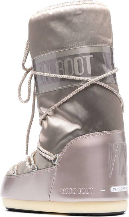 Moon Boot Kids Icon Junior snowboots met veters Beige