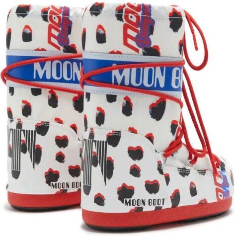 Moon Boot Kids Icon Retrobiker Dalmatian laarzen Zwart